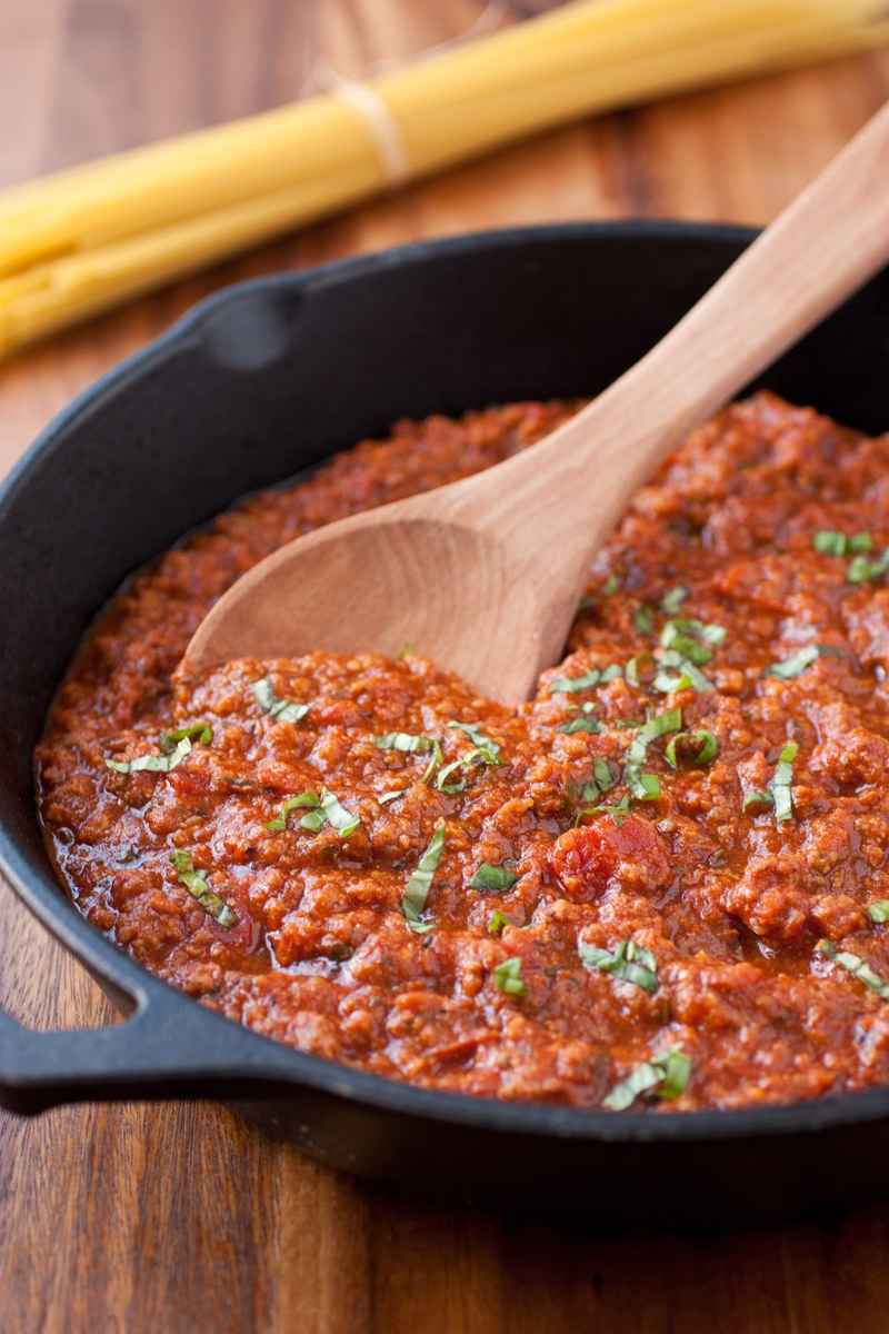 A home cooked spaghetti sauce